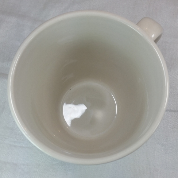 Tienshan Stoneware Laurel Hearts MUG Off white Flower Pot Shape 16 oz Cup - Picture 7 of 12